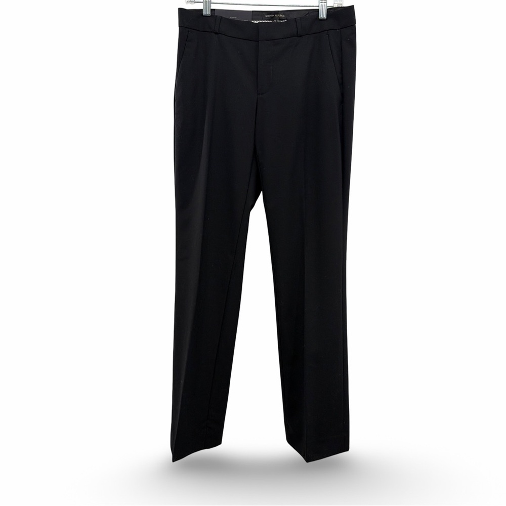 Banana Republic The Logan Fit Women’s Black Trousers Lightweight Wool Size 4 NWT - Picture 3 of 11